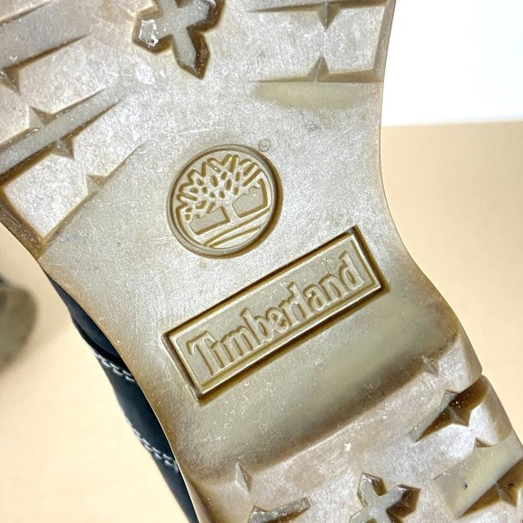 Timberland Leather Wedge Boot Womens 9.5 Black Lace Up - Picture 8 of 10